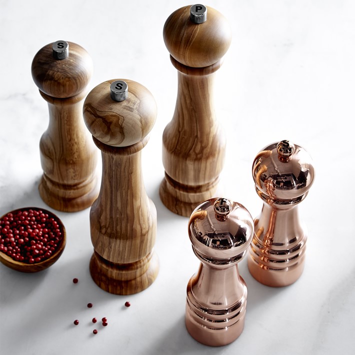 Williams Sonoma Traditional Red Salt and Pepper Grinders Set