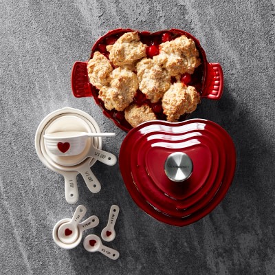 ✪ 4pcs Stainless Steel Heart Shaped Measure Measuring Spoons Cooking Baking  Cup 