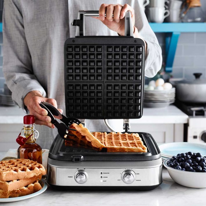  Breville BWM520XL No-Mess Waffle Maker, Brushed Stainless  Steel,Silver: Home & Kitchen