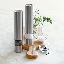 Willow & Everett Premium Salt and Pepper Shakers with Adjustable Pour Holes - Elegant Stainless Steel Salt and Pepper Dispenser - Perfect for