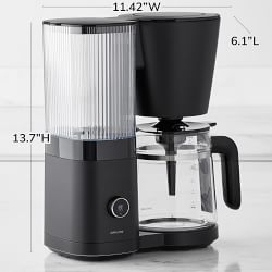 Pedrini Seimoka Plus Coffee Maker, White/Dark Grey – آي كيتشن