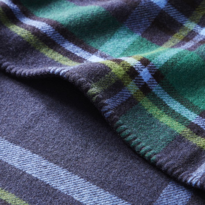 Alister Plaid Merino Wool Throw | Williams Sonoma