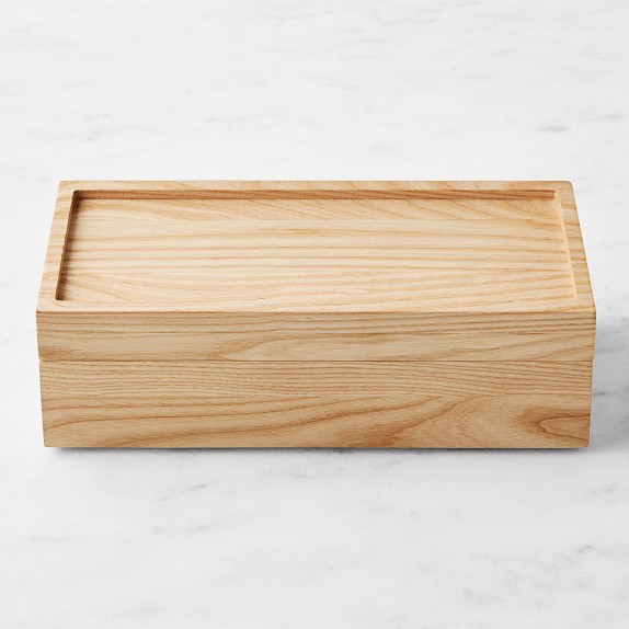 Hold Everything Stackable Tea Box, Ashwood | Williams Sonoma