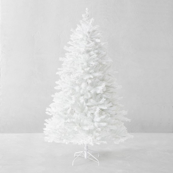 Balsam Hill Artificial Alpine White Prelit Christmas Tree, 6.5'9