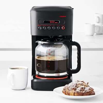 Crux 14 Cup Programmable Coffee Maker, Black 