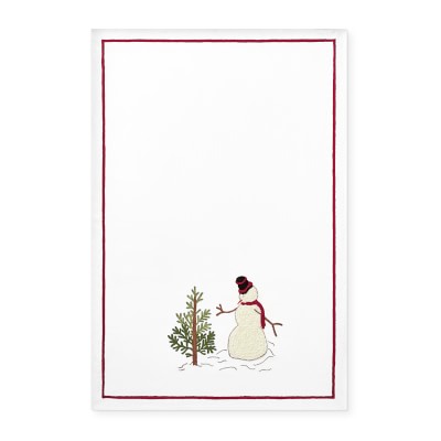 Williams Sonoma Snowman Kitchen Towels