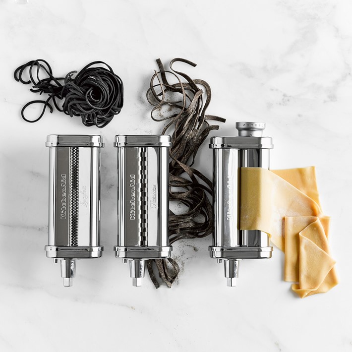 KitchenAid KSMPRA Stand Mixer Attachment Pasta Roller & Cutter, 3-Piece  Set, Stainless Steel