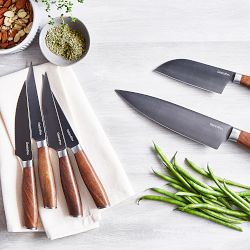 Premiere Titanium Cutlery 8-Piece Steak Knife Set with Walnut Handles