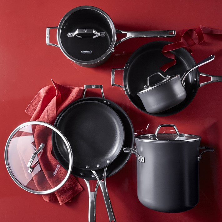 Williams-Sonoma Elite Hard-Anodized Nonstick 3-Piece Cookware Set