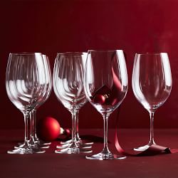 Smoke Malden Optic Red Wine Glasses, Set of 4 by Zodax - Seven Colonial