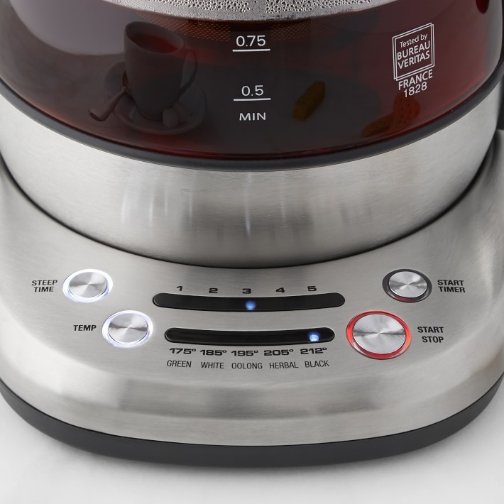  Breville BTM500CLR Smart Tea Infuser Compact Tea Maker, Brushed  Stainless Steel 8.3 X 8.3 X 9.3 : Home & Kitchen