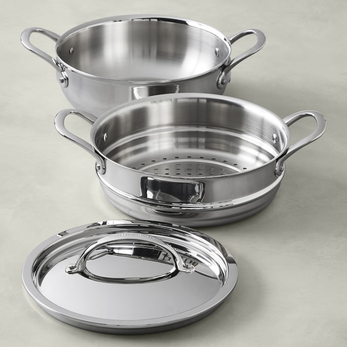 Williams Sonoma Signature Thermo-Clad™ Stainless-Steel Steamer Pot with Lid