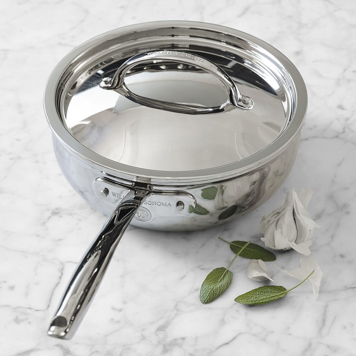 Williams Sonoma Signature Thermo-Clad™ Stainless-Steel Saucepan Set, 1 1/2  & 3-Qt.