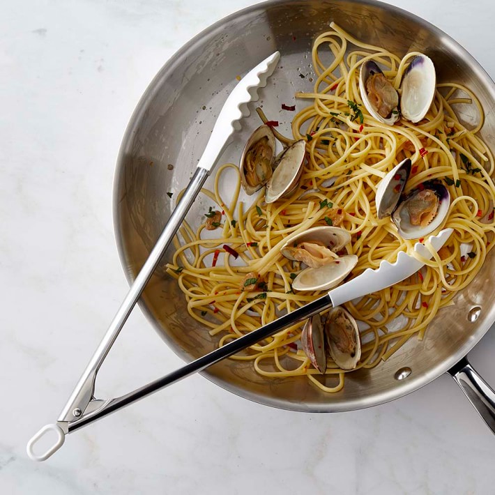 Silicone Pasta Tong, Non-slip Spaghetti Tongs With Teeth & Filter