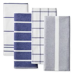  Williams-Sonoma Classic Stripe Kitchen Dish Towels, Set of 4  (Bright Blue) : Home & Kitchen