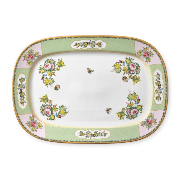 White Melamine Plate Set Microwave Safe Rose Flower - ShopiPersia