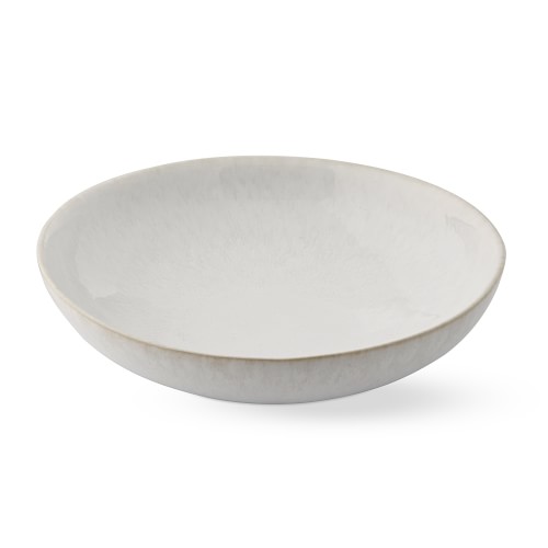 Cyprus Reactive Glaze Pasta Bowls, Set of 4, White