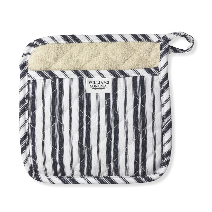 Classic Stripe Potholder, Navy Blue