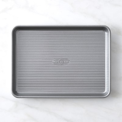 USA Pan usa pan bakeware nonstick, jelly roll pan with lid, white