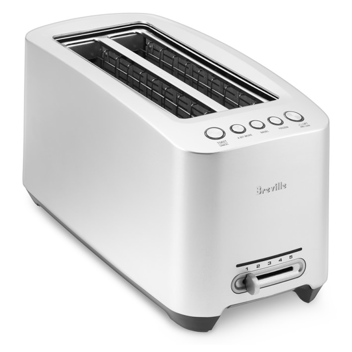Elite Gourmet 4-Slice Digital, Stainless Steel Long-Slot Toaster 