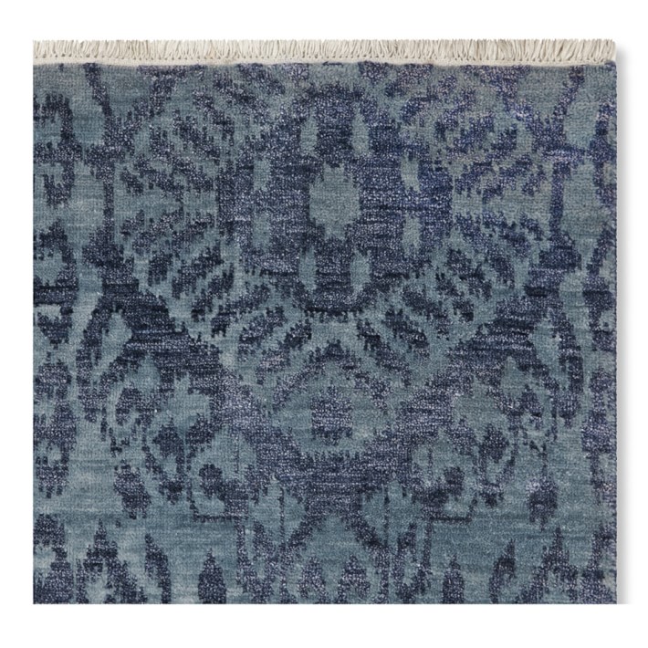 Gissar Ikat Hand Knotted Rug Swatch