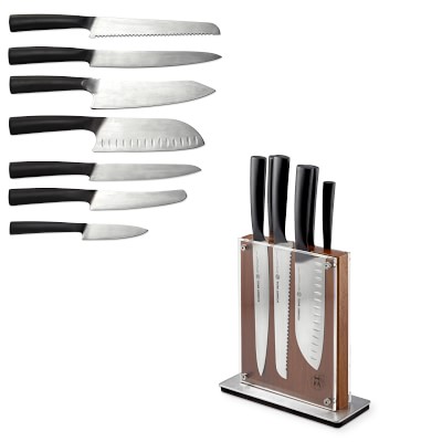 Schmidt Brothers Cutlery Carbon 6 7-Piece Knife Block Set