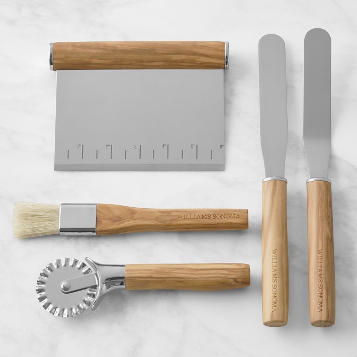 Williams Sonoma Olivewood Pastry Tools, Set of 5
