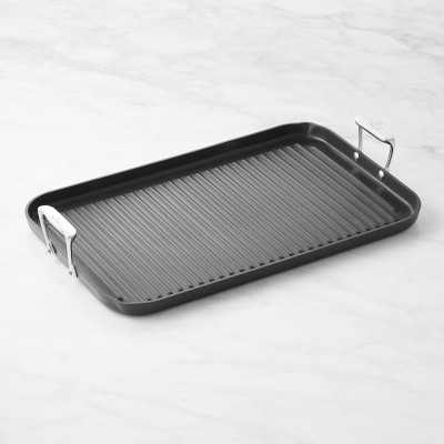 New Williams Sonoma Hard-Anodized Nonstick Double-Burner Grill Pan and  griddle