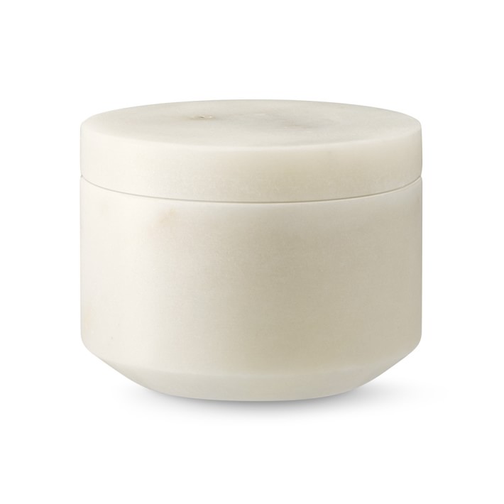 White Marble Stacking Spice Canister