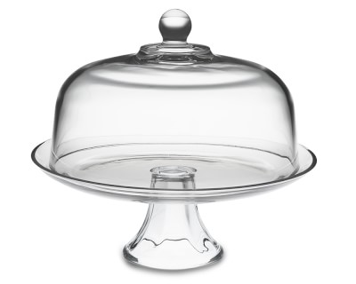 Cake Stand – Round – Clear Vintage Glass - Glow The Event Store