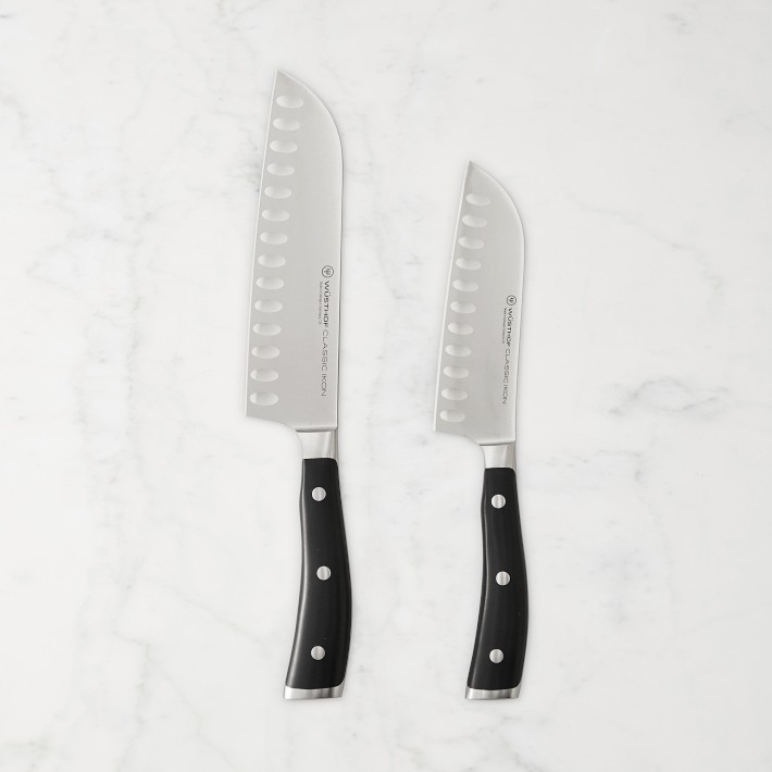 KitchenAid Gourmet 2-Piece Forged Santoku Knife Set, Black