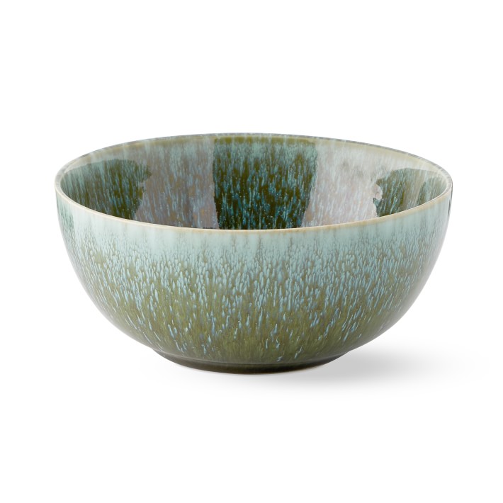 Cyprus Reactive Glaze Cereal Bowls - Set of 4 - Color: Green