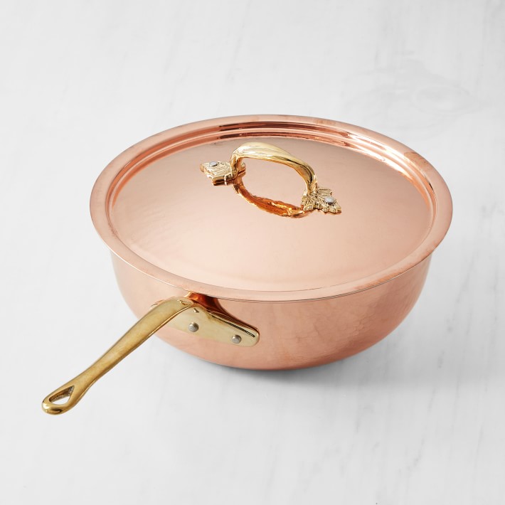 AS-IS All-Clad Copper Chef 8 Frypan with original brass handle