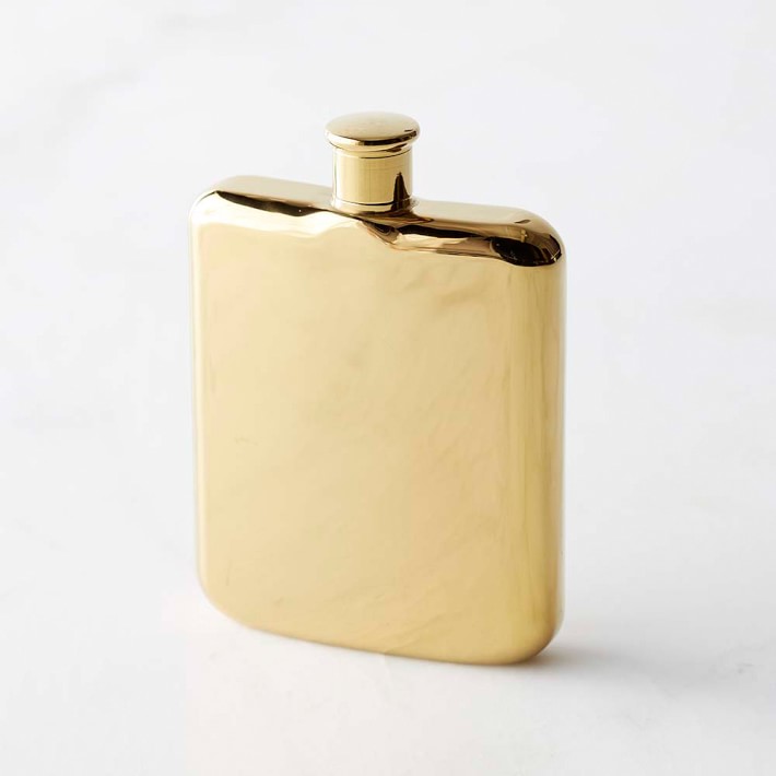 Belmont 14-Karat Gold-Plated Flask