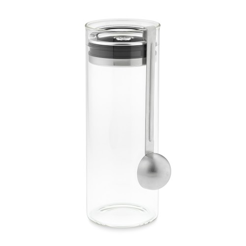 Williams Sonoma Glass Canister with Spoon, Large