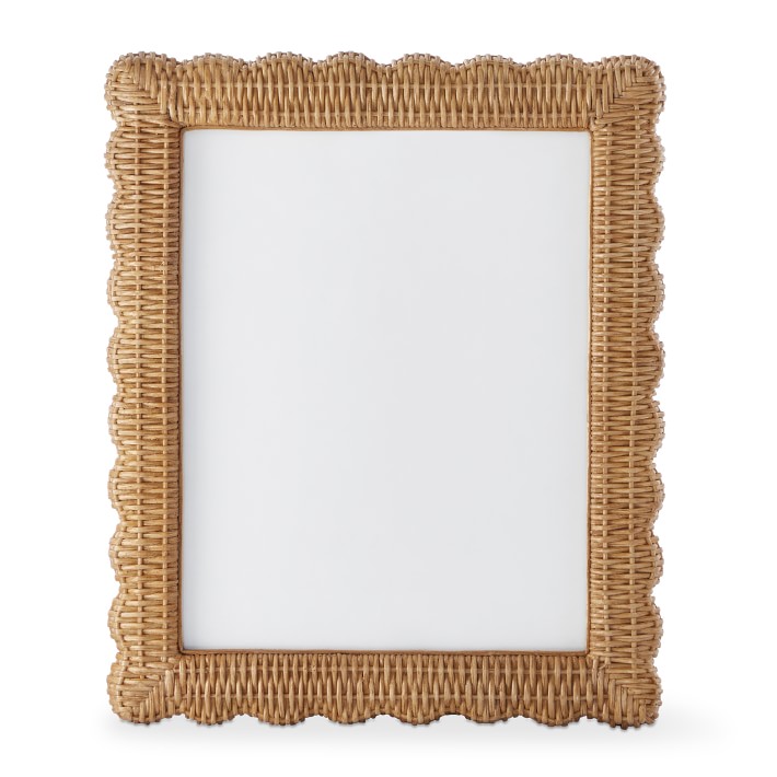 AERIN Wicker Scalloped Gallery Frame - 8" x 10"