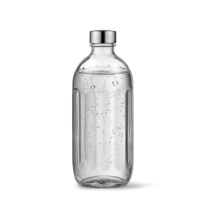 Skinny Series Glass Bottles Set w/ Crystal Clear Lids, 10 oz
