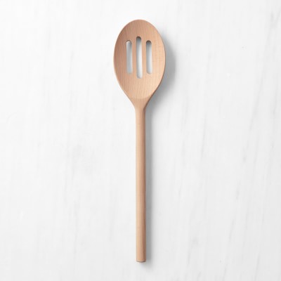 WOOD-SLOTTED SPOON