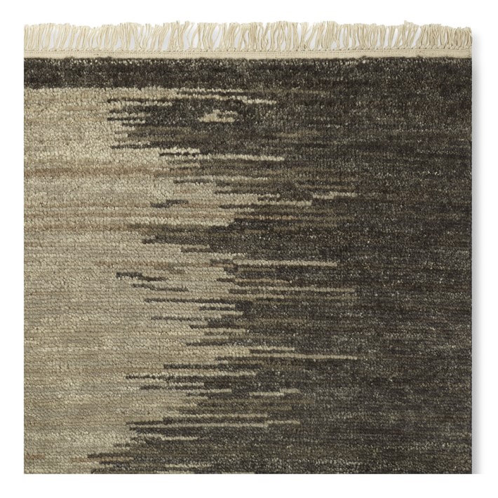 Solid Ombre Hand Knotted Rug Swatch