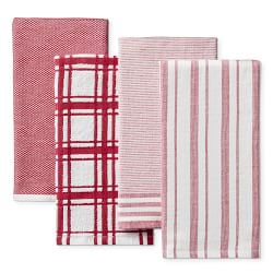 Williams Sonoma Classic Logo Kitchen Towels Pink Set of 4 New with Tags 20  x 30