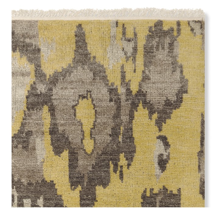 Andijan Ikat Hand Knotted Rug Swatch