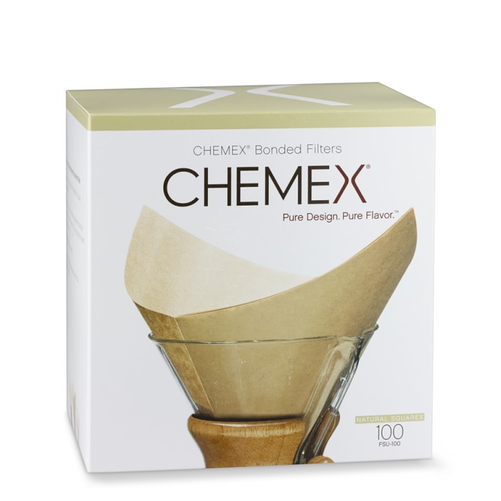 Chemex&#174; Unbleached Prefolded Square Coffee Filters