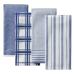 3 Pack Kitchen Towel Set (Teal Striped)