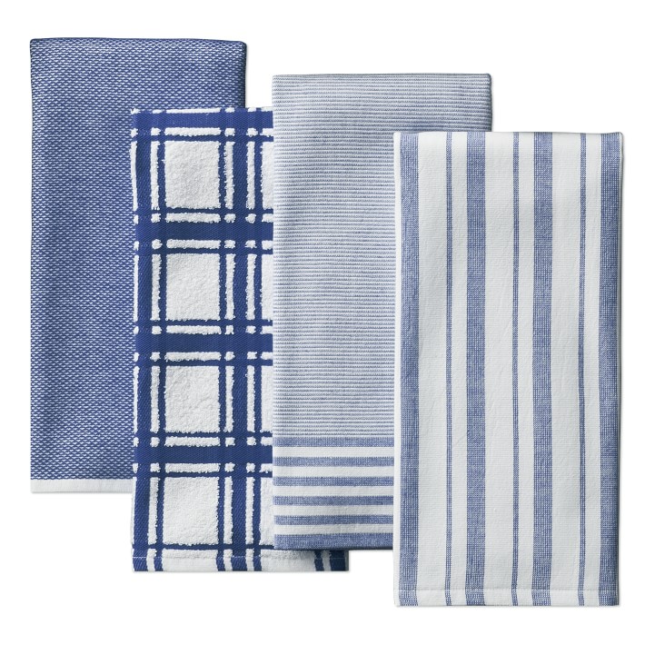 Williams Sonoma Super-Absorbent Multi-Pack Towels, Set of 4- Bright Blue