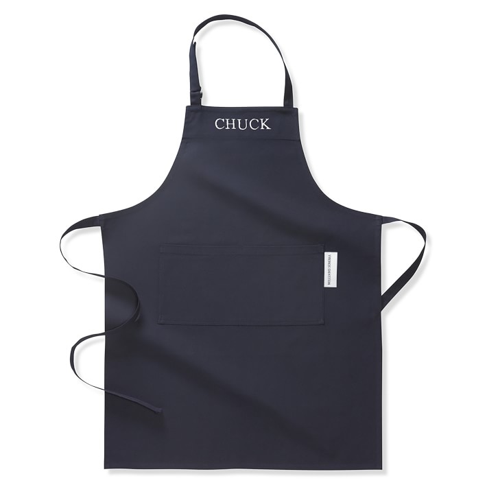 Williams Sonoma Classic Solid Personalized Adult & Kid Aprons