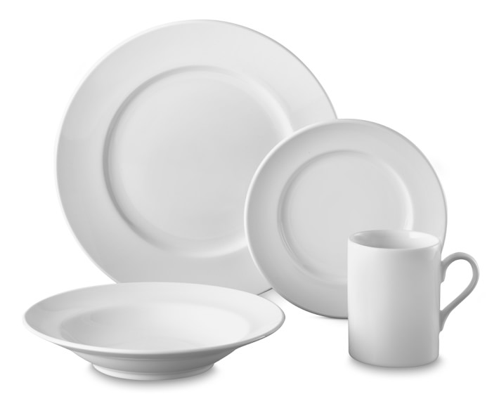 Williams Sonoma Brasserie Blue Banded 11” Dinner Plate (Set of 6) 