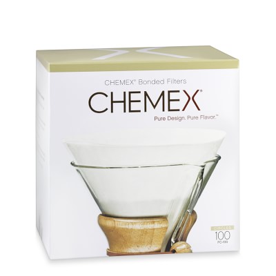 CHEMEX Bundle - 8-Cup Classic Series - 100 ct Square Filters - Exclusive  Packaging