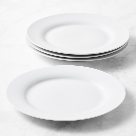 Brasserie All-White Porcelain Dinner Plate Set - Set of 4