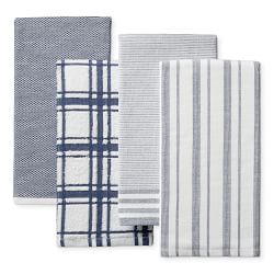Williams-Sonoma - June 2017 Catalog - Williams Sonoma Bay Stripe Towels,  Set of 4, Navy Blue