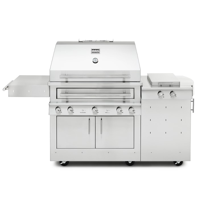 K750 Freestanding Hybrid Fire Grill with Side Burner